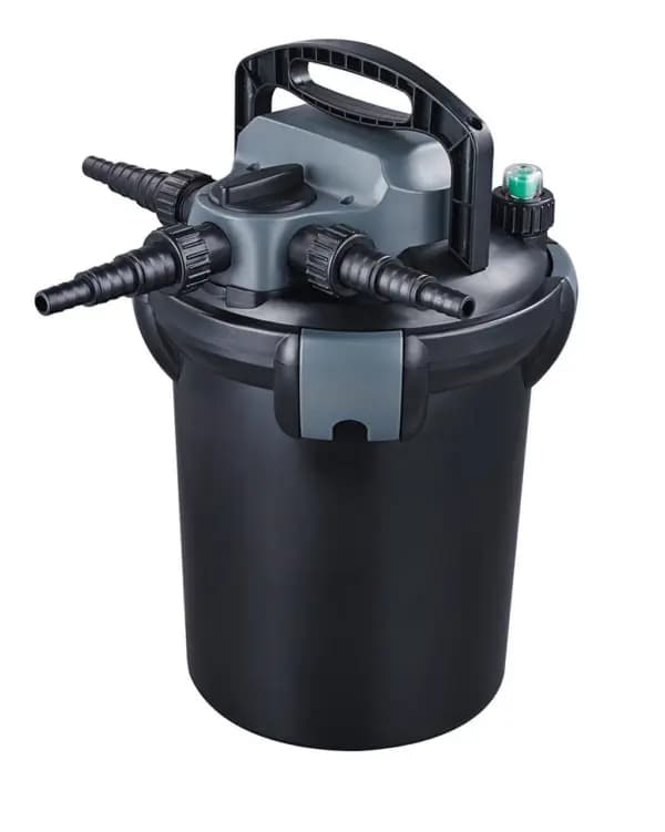 Jebao CBF 4000 Pressurised UV Pond Filter with 7W UV - Jebao CBF 4000, pressurised pond filter, UV pond filter, 7W UV clarifier, multi-stage pond filter, green water removal, pond filtration system India, external pond filter, easy clean pond filter, 4000L pond filter, pond water clarity, biological pond filter, mechanical pond filter, Jebao pond products