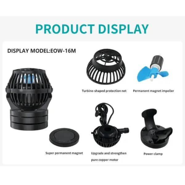 Jebao EOW-22M Wave Maker with App Control - Jebao EOW-22M wave maker, aquarium wave maker India, Wi-Fi wave pump, wave maker with app control, marine aquarium wave maker, reef tank wave pump, low voltage DC wave maker, customizable aquarium currents, remote controlled wave maker, wave maker for freshwater tanks, Jebao wave maker specifications