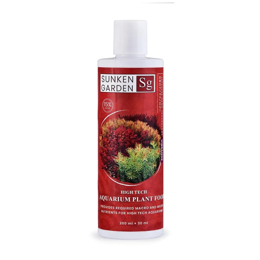 Buy Sunken Garden Vibrance fertilizer, aquarium colour booster India, planted tank trace elements, micronutrient fertilizer for aquariums, plant colour enhancer aquarium, green and red plant booster, aquascaping fertilizer India, shrimp safe plant fertilizer, liquid micronutrients for planted tanks, aquarium plant shine enhancer