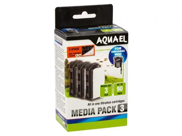 Aquael FZN Mini Carbon Media Pack - Aquael Media Pack 3-Stage (Carbon), Versamax FZN Mini filter media, aquarium filter replacement, 3-stage filter pack, activated carbon filter media, Aquael filter pack India, Versamax aquarium filter spare part, aquarium filter maintenance tips, how to replace filter media in Versamax
